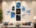 Set of 9 Islamic Wall Art Wooden Phototile Wall Decor TH-010