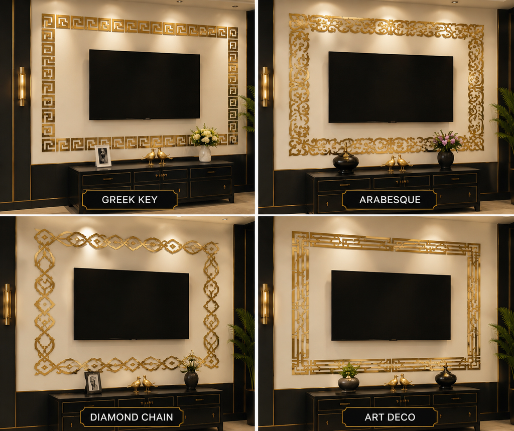 Acrylic Wall Tyle Set of 12pcs