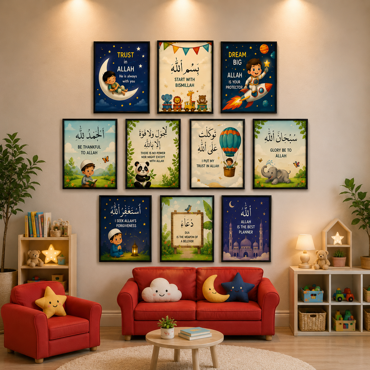 Set of 10 Phototiles Kids Islamic
