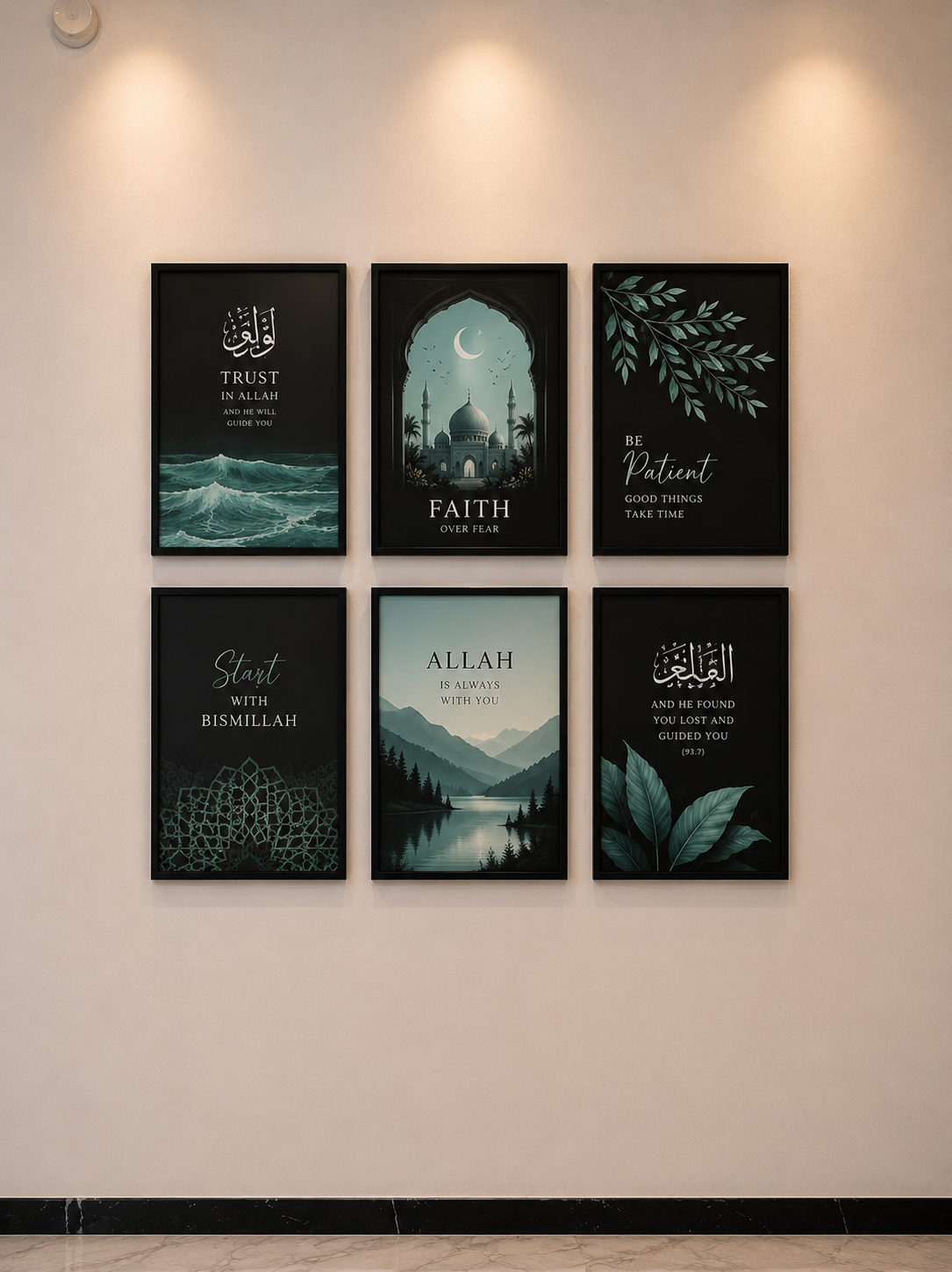 Set of 6 Wall Art Wooden Phototile Wall Decor TH-003