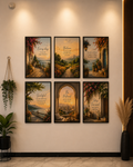 Set of 6 Wall Art Wooden Phototile Wall Decor TH-005
