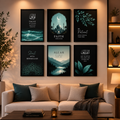 Set of 6 Wall Art Wooden Phototile Wall Decor TH-003