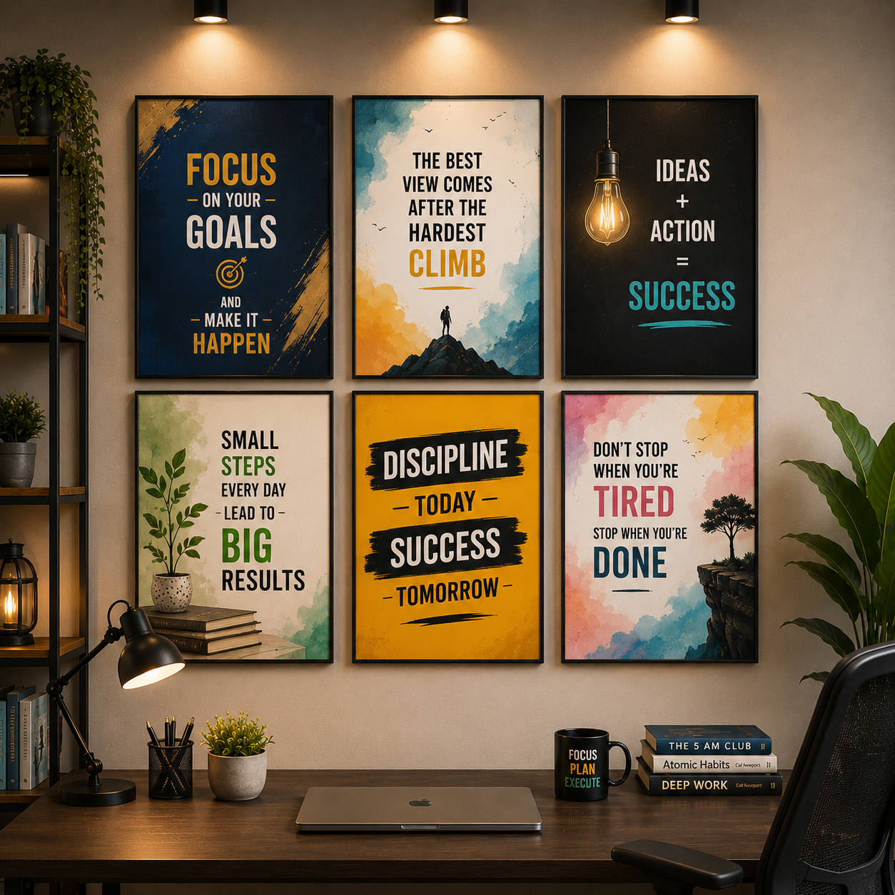 Set of 06 Wall Art Phototile Wall Decor