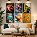 Set of 06 Wall Art Phototile Wall Decor